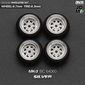 Wheels & tires Rims & tires - 2021 silver/chrome - 1:64 - Mot Hobby - BC64060 - MotBC64060 | The Diecast Company