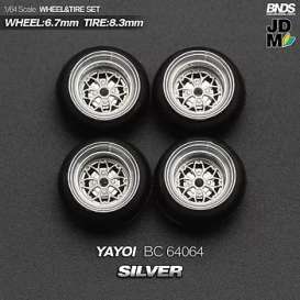 Wheels & tires Rims & tires - 2021 silver/chrome - 1:64 - Mot Hobby - BC64064 - MotBC64064 | The Diecast Company