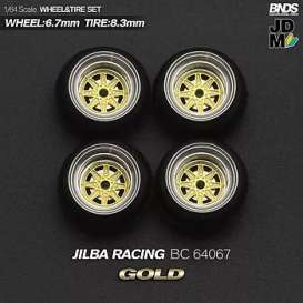 Wheels & tires Rims & tires - 2021 gold/chrome - 1:64 - Mot Hobby - BC64067 - MotBC64067 | The Diecast Company