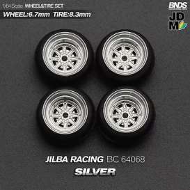 Wheels & tires Rims & tires - 2021 silver/chrome - 1:64 - Mot Hobby - BC64068 - MotBC64068 | The Diecast Company
