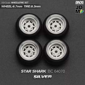 Wheels & tires Rims & tires - 2021 silver/chrome - 1:64 - Mot Hobby - BC64070 - MotBC64070 | The Diecast Company