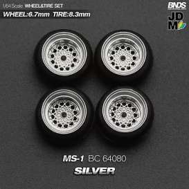 Wheels & tires Rims & tires - 2021 silver/chrome - 1:64 - Mot Hobby - BC64080 - MotBC64080 | The Diecast Company