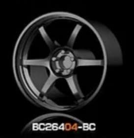 Wheels & tires Rims & tires - 2021 black chrome - 1:64 - Mot Hobby - BC26404-BC - MotBC26404-BC | The Diecast Company