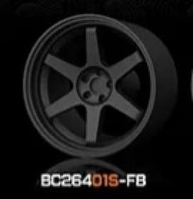 Wheels & tires Rims & tires - 2021 flat black - 1:64 - Mot Hobby - BC26401S-FB - MotBC26401S-FB | The Diecast Company
