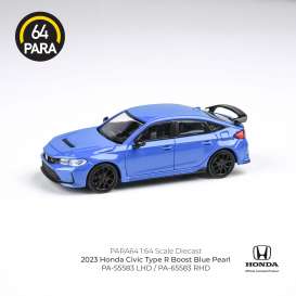 Honda  - Civic Type R 2023 boost blue pearl - 1:64 - Para64 - 55583 - pa55583lhd | The Diecast Company