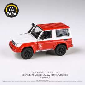 Toyota  - Land Cruiser 71 swb 2014 red/white - 1:64 - Para64 - 55563 - pa55563lhd | The Diecast Company