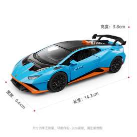 Lamborghini  - Huracan STO light blue/orange - 1:32 - Rastar - 64310 - rastar64310b | The Diecast Company