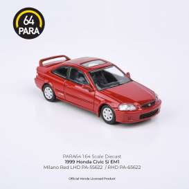 Honda  - Civic Si 1999 red - 1:64 - Para64 - 55622 - pa55622lhd | The Diecast Company