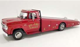 Dodge  - D300 Ramp Truck 1970 candy apple red - 1:18 - Acme Diecast - 1801915 - acme1801915 | The Diecast Company