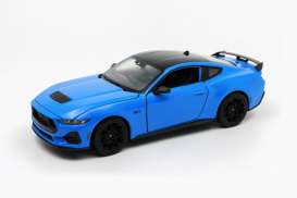 Ford  - Mustang GT 2024 blue/black - 1:24 - Welly - 24123 - welly24123b | The Diecast Company