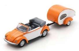 Volkswagen  - Kever cabrio orange/white - 1:87 - Schuco - S26777 - schuco26777 | The Diecast Company
