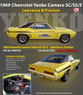 Chevrolet  - Yenko Camaro SC/SS/E 1969 yellow/black - 1:18 - Acme Diecast - 1805730 - acme1805730 | The Diecast Company