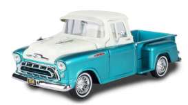 Chevrolet  - 3100 Stepside pick-up 1957 green/white - 1:24 - Motor Max - 79032 - mmax79032gn | The Diecast Company