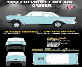 Chevrolet  - Bel Air Gasser 1957 blue/white - 1:18 - Acme Diecast - 1807017 - acme1807017 | The Diecast Company