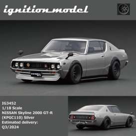 Nissan  - Skyline 2000 GT-R silver - 1:18 - Ignition - IG3452 - IG3452 | The Diecast Company