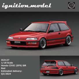 Honda  - Civic red - 1:18 - Ignition - IG3127 - IG3127 | The Diecast Company