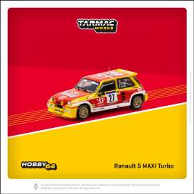Renault  - 5 Maxi Turbo 1985 yellow/red - 1:64 - Tarmac - T64-TL061-85TDC27 - TC-T64TL061-85TDC27 | The Diecast Company