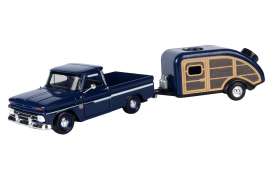 Chevrolet  - C10 Fleetside 1966 dark blue - 1:24 - Motor Max - 73355-76083 - mmax73355-76083 | The Diecast Company