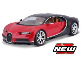 Bugatti  - Chiron red/black - 1:64 - Maisto - 15701R - mai15701R | The Diecast Company