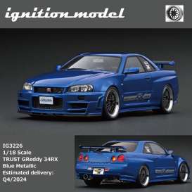 Nissan  - Trust GReddy 34RX blue - 1:18 - Ignition - IG3226 - IG3226 | The Diecast Company