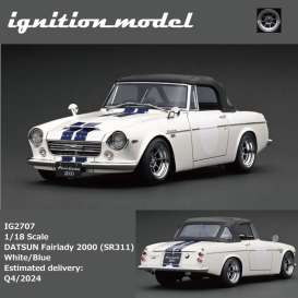 Datsun  - Fairlady 2000 (SR311)  white/blue - 1:18 - Ignition - IG2707 - IG2707 | The Diecast Company